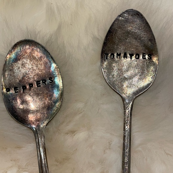 Set of 3 Vintage Silverware Plant Markers . - Picture 3 of 9